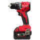Дриль-шуруповерт акумуляторний безщітковий MILWAUKEE M18 BLDDRC-402C, 60,5Нм (зарядний пристрій М12-18 С, 2 акумулятори М18 В4 4