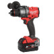 Дриль-шуруповерт з ударом акумуляторний безщітковий MILWAUKEE, M18 FPD3-402С, 158Нм (зарядний пристрій М12-18 С, 2 акумулятори М