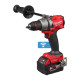 Дриль-шуруповерт з ударом акумуляторний безщітковий MILWAUKEE, M18 ONEPD3-502X, 158Нм (зарядний пристрій М12-18 FC, 2 акумулятор