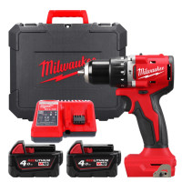 Дриль-шуруповерт з ударом акумуляторний безщітковий MILWAUKEE, М18 BLPDRC-402С, 60,5Нм (зарядний пристрій М12-18 С, 2 акумулятор
