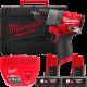 Дриль-шурупокрут акумуляторний безщітковий MILWAUKEE, M12 FDD2-602X (зарядний пристрій С12 С, 2 акумулятори М12 В6 6Аг, кліпса д