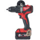 Дриль-шуруповерт акумуляторний безщітковий MILWAUKEE, M18 BLDD2-502X, 82Нм (зарядний пристрій М12-18 FС, 2 акумулятори М18 В5 5А