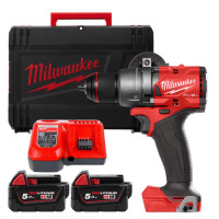Дриль-шуруповерт з ударом акумуляторний безщітковий MILWAUKEE, M18 FPD3-502X, 158Нм (зарядний пристрій М12-18 FC, 2 акумулятори