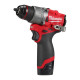 Дриль-шуруповерт з ударом акумуляторний безщітковий MILWAUKEE, M12 FPD2-202X, 37Нм (зарядний пристрій С12 С, 2 акумулятори М12 В