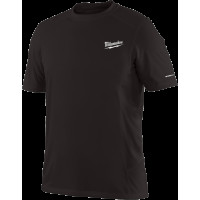 Футболка MILWAUKEE, WWSSBL-XL дихаюча з коротким рукавом, чорна (розмір XL)
