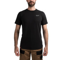 Футболка MILWAUKEE HTSSBL-XXL, легка з коротким рукавом, чорна, (розмір XXL)