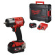 Гайкокрут акумуляторний безщітковий 3/8'' MILWAUKEE, M18 FMTIW2F38-502X, 813Нм, з кільцем (зарядний пристрій M12-18 FC, 2 акумул