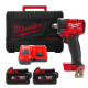Гайковерт акумуляторний безщітковий 1/2'' MILWAUKEE, M18 FIW2F12-502Х, 339Нм, з кільцем (зарядний пристрій M12-18 FC, 2 акумулят