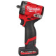Гайковерт акумуляторний безщітковий 3/8'' MILWAUKEE, M12 FCIWF38G3-502X, 745Нм, з кільцем (зарядний пристрій С12 С, 2 акумулятор
