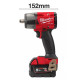 Гайковерт акумуляторний безщітковий 1/2'' MILWAUKEE, M18 FMTIW2F12-502Х, 881Нм, з кільцем (зарядний пристрій M12-18 FC, 2 акумул