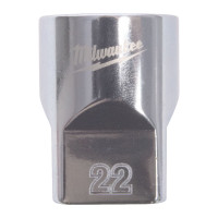 Головка торцева хромована 1/2'' MILWAUKEE, (зірочка 12 гранн.), 22мм