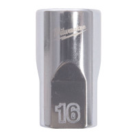 Головка торцева хромована 1/2'' MILWAUKEE, (зірочка 12 гранн.), 16мм