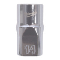 Головка торцева хромована 1/2'' MILWAUKEE, (зірочка 12 гранн.), 14мм