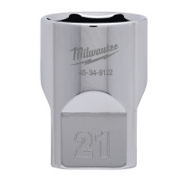 Головка торцева хромована 1/2'' 6гр. MILWAUKEE, 21мм