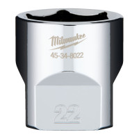 Головка торцева хромована 3/8'' 6гр. MILWAUKEE, 22мм