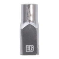 Головка торцева хромована TORX Е-стандарт 1/4'' MILWAUKEE, E6