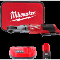 Гайковерт-трещітка кутовий компактний акумуляторний безщітковий 3/8'' MILWAUKEE, M12 FIR38-201B, 75Нм (зарядний пристрій С12 С,