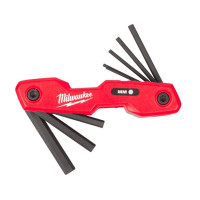 Набір ключів шестигранних метричних складних HEX MILWAUKEE, (1,5/ 2/2,5/3/4 5/6/8мм) (8шт)