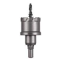 Коронка Holesaw TCT MILWAUKEE, для сталі/нержавіючої сталі, діаметр 40мм