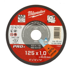 Диск відрізний по металу MILWAUKEE, SCS 41/125х1 PRO+, діаметр 125мм