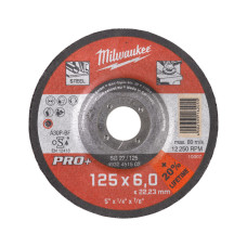 Диск зачисний по металу MILWAUKEE, SG 27/125х6 PRO+, діаметр 125 мм