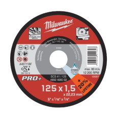 Диск відрізний по металу MILWAUKEE, SCS 41/125х1,5 PRO+, діаметр 125мм
