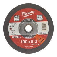 Диск зачисний по металу MILWAUKEE, SG 27/180х6 PRO+, діаметр 180мм