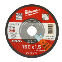 Диск відрізний по металу MILWAUKEE, SCS 41/150х1,5 PRO+, діаметр 150мм