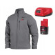 Куртка з підігрівом MILWAUKEE, M12 HJGREY5-201(S), сіра (розмір S) (+зар.пр., 1 акум.Х 2Аг)