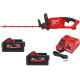 Кущоріз акумуляторний безщітковий MILWAUKEE, M18 FHT45-802, лезо 45см (зарядний пристрій M12-18 FC, 2 акумулятори М18 НВ8 8Аг, к
