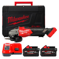 Шліфмашина кутова - болгарка акумуляторна безщіткова MILWAUKEE, M18 FHSAG125XB2-802X, діаметр 125мм (зарядний пристрій M12-18 FC