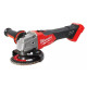 Шліфмашина кутова акумуляторна безщіткова MILWAUKEE, M18 FSAG125X-0, діаметр 125мм (каркас, антивібраційна бічна рукоятка, захис