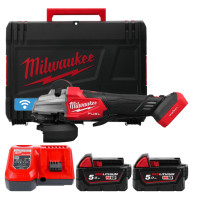 Шліфмашина кутова - болгарка акумуляторна безщіткова MILWAUKEE, M18 FSAGSVO125X-502X, діаметр 125мм (зарядний пристрій М12-18 FC