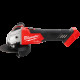 Шліфмашина кутова акумуляторна безщіткова MILWAUKEE, M18 FSAG125X-0, діаметр 125мм (каркас, антивібраційна бічна рукоятка, захис
