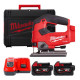 Лобзик акумуляторний MILWAUKEE, M18 FJS-502X (зарядний пристрій M12-18 FC, 2 акумулятори М18 В5 5Аг, аксесуари, HDкейс)