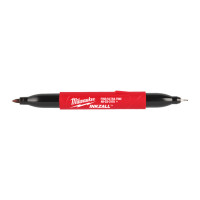 Маркер для будмайданчика INKZALL Double Tip MILWAUKEE, тонкий/ультра-тонкий, чорний (48223115)