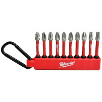 Набір біт ShW MILWAUKEE 50мм в тримачі з карабіном, (4xPH2/4xPZ2/1xTX20/1xTX25) (10шт)
