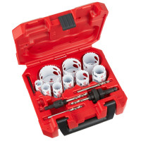 Набір коронок Bi-Metal HOLE DOZER MILWAUKEE, (діаметри 19/22/25/29 /32/35/38 /44/51/57мм) (14шт), пластиковий кейс