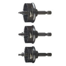 Набір коронок по металлу SHOCKWAVE MILWAUKEE (1/4'' Hex), діаметр22/29/35мм (3шт)