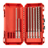 Набір бурів SDS-PLUS MX4 PACKOUT MILWAUKEE (діаметри 5,5/5/5,5/6/8/10мм) (7шт), (заміна на 4932500061) пластиковий кейс