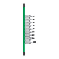 Набір головок торцевих хромованих 1/2'' MILWAUKEE, з бітою Torx (Т20-Т60) на планці, (9шт)