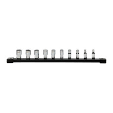 Набір головок торцевих хромованих 1/4'' MILWAUKEE (4-13мм) на планці  (10шт)