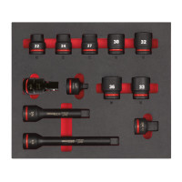 Ложемент з головками ShW 3/4'' STD MILWAUKEE, (12шт) (45х536х417мм) для візків