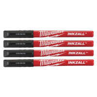 Набір маркерів INKZALL Fine Tip MILWAUKEE, супертонких чорних, (4шт)