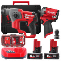 Набір з двох інструментів безщіткових акумуляторних M12 FPP2BP-602X POWER PACK MILWAUKEE