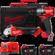 Набір акумуляторних інструментів Milwaukee M18FPP2E3-502X (ударний дриль M18 FPD3, кутова шліфувальна машина M18 FSAG125X, 2xаку