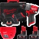Набір акумуляторних інструментів M12FPP2G2-402X MILWAUKEE (дриль-шурупокрут M12 FUEL FPD2-0, шліфмашина відрізна M12 FUEL FCOT-0
