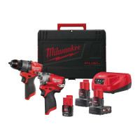 Набір з двох інструментів безщіткових акумуляторних M12 FPP2H2-423X MILWAUKEE