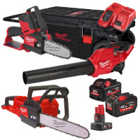 Набір інструмента садового акумуляторного MILWAUKEE M18 FPP30PL5-823P (зарядний пристрій М12-18FC, акумулятори M18 HB12 12Аг, M1