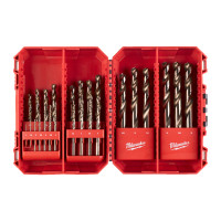 Набір свердел по металу кобальтових HSS-Co PACKOUT MILWAUKEE, DIN338, (діаметри 1/1,5/2/2,5/3/3,5/ 4/4,5/5/5,5/6/6,5/ 7/7,5/8/8,